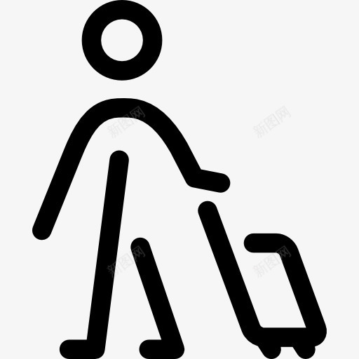 男子的手提箱图标png_新图网 https://ixintu.com 人 假期 公文包 坚持人 旅行 行李