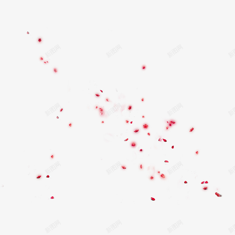 漂浮png免抠素材_新图网 https://ixintu.com 漂浮素材 红色彩带碎片 背景装饰 花瓣