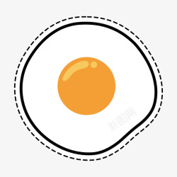 鸡蛋盒平面煎鸡蛋图标矢量图高清图片