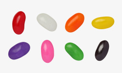 麦芽糖浆彩色胶囊状的糖果排列着高清图片