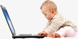 宝宝电脑创意广告宝宝玩电脑高清图片