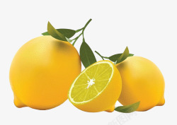 水果切开的柠檬素材