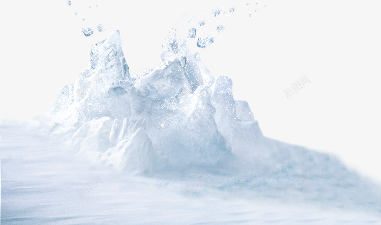冰山psd免抠素材_新图网 https://ixintu.com 冰山 冰雪 山 模型