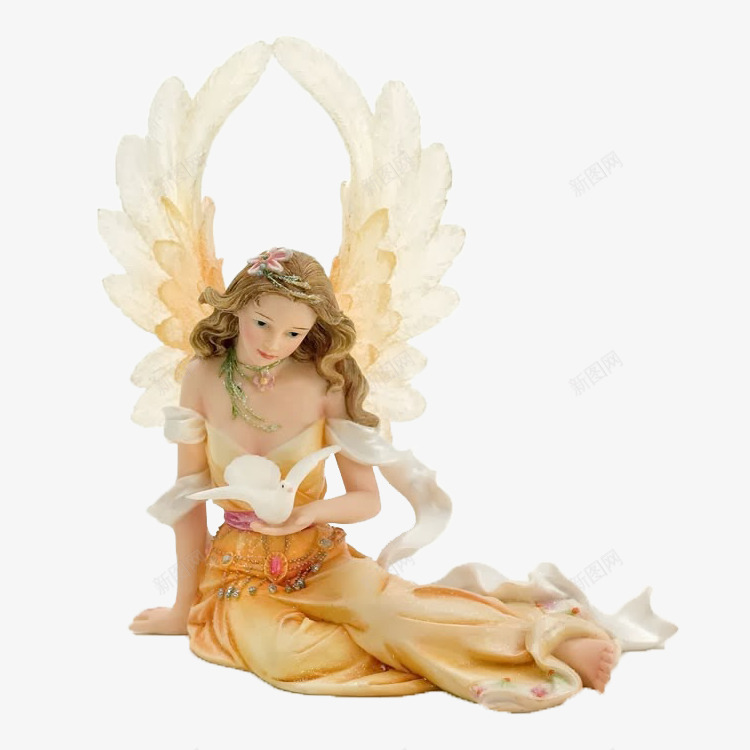 天使摆件png免抠素材_新图网 https://ixintu.com 天使 天使摆件 少女 桌面摆件