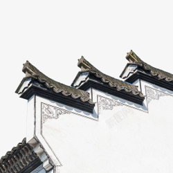 安徽徽派建筑古典屋顶高清图片