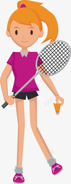 网球少女网球少女矢量图高清图片