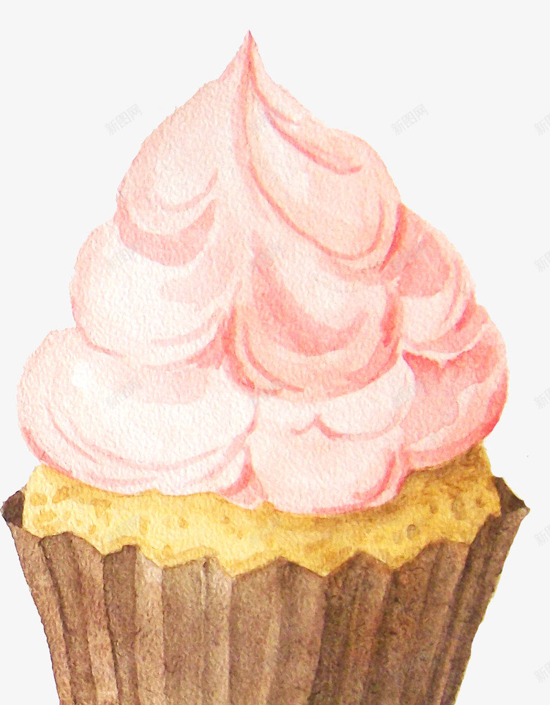 蛋糕冰淇淋甜品png免抠素材_新图网 https://ixintu.com 手绘 水彩风 甜品 蛋糕胚 食物 马芬蛋糕