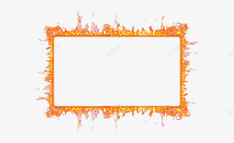 火焰矩形边框png免抠素材_新图网 https://ixintu.com 火 火焰 火焰喷射 矩形 边框