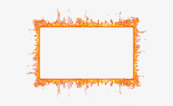 火边框火焰矩形边框高清图片