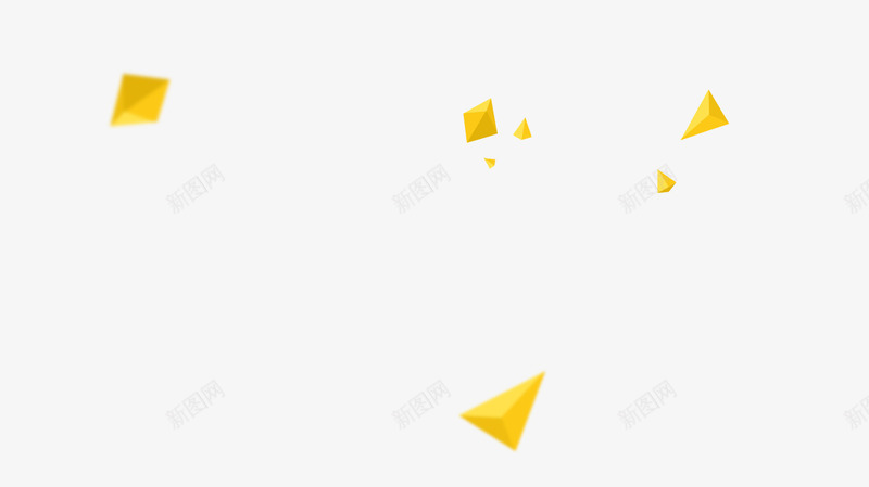黄色矩形三角形png免抠素材_新图网 https://ixintu.com 三角形 矩形 黄色
