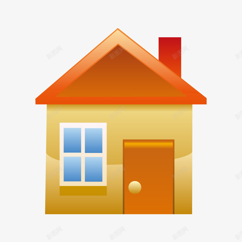 房子图标png_新图网 https://ixintu.com AI矢量图 图标 平面设计 房子 标志图标 标签 立体 网站 网页