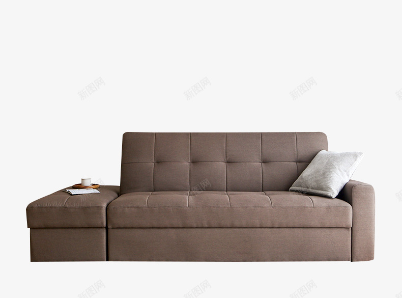咖啡色多功能沙发png免抠素材_新图网 https://ixintu.com 北欧风情 多用途沙发 沙发床实物 沙发素材