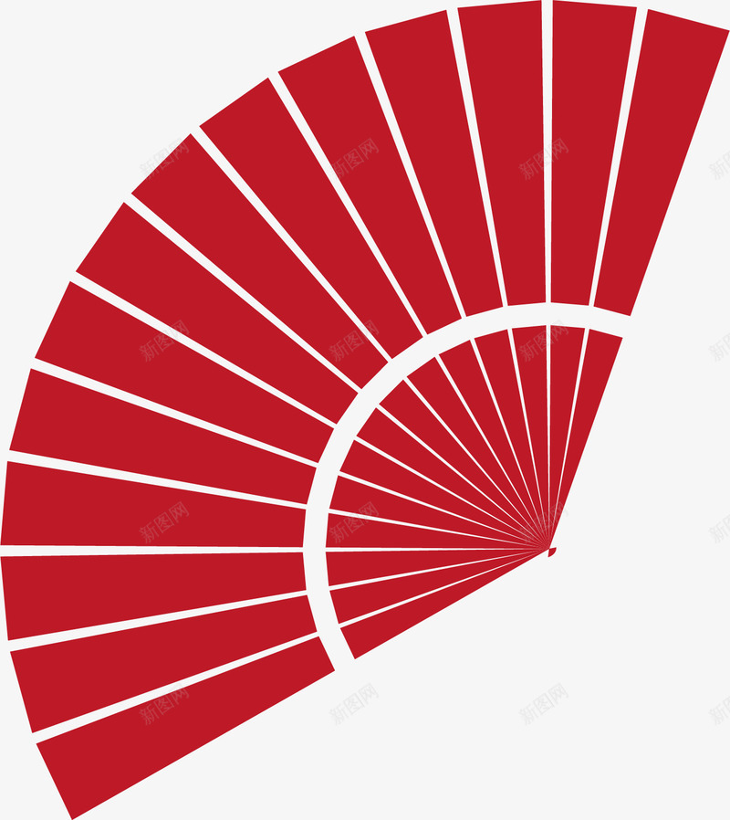 红色扇子矢量图ai免抠素材_新图网 https://ixintu.com 分层 卡通樱花红色扇子 实用 工具 扇子 扇柄 手绘 折叠 矢量图 红色