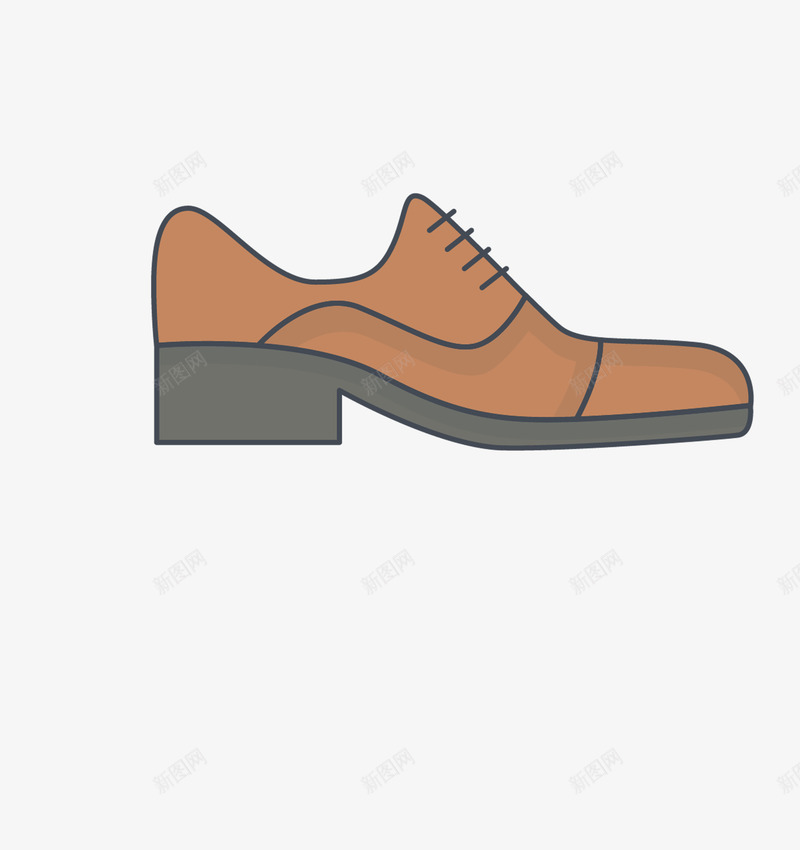 增高可爱服饰图标png_新图网 https://ixintu.com 令人喜欢 可爱 增高 大方 小小的 棕色 棕色皮鞋 皮质 简单 简洁 鞋帽服饰图标