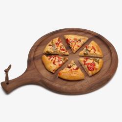 创意砧板砧板上的披萨高清图片