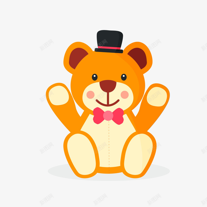 卡通泰迪熊png免抠素材_新图网 https://ixintu.com 泰迪熊 黄色小熊