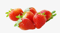 红红的六个红红的草莓高清图片