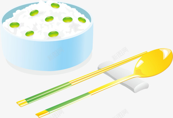 米饭筷子图标图标