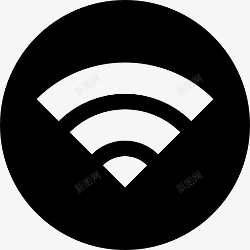 WiFi标志一圈图标png_新图网 https://ixintu.com WiFi 信号 圆 圈 界面 符号 网络 连接