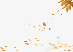 漂浮落叶素材
