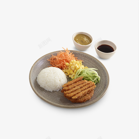 米饭鸡排套餐png免抠素材_新图网 https://ixintu.com 套餐 日式 油炸鸡排 米饭 美食