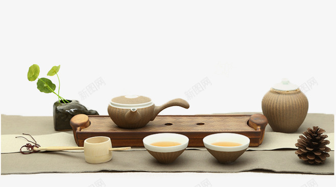 茶具png免抠素材_新图网 https://ixintu.com 中式茶具 客厅茶具 煮茶茶具 茶工艺 陶瓷罐