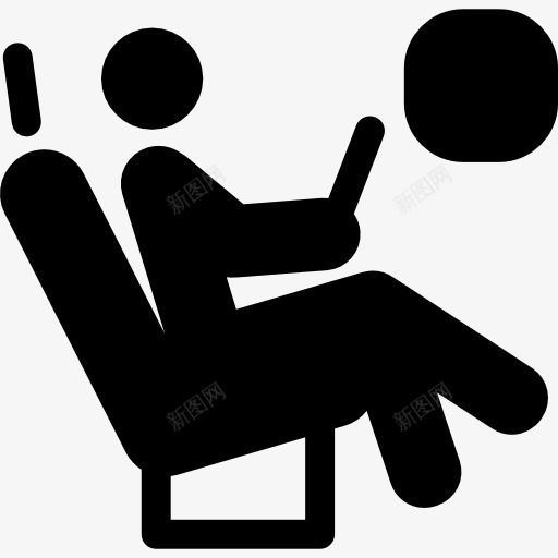 飞机上的座位图标png_新图网 https://ixintu.com 休闲 座位 放松 椅子 阅读椅