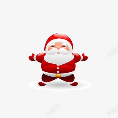 可爱拥抱的圣诞老人png免抠素材_新图网 https://ixintu.com 卡通 可爱 圣诞免费矢量图素材 圣诞老人 圣诞节