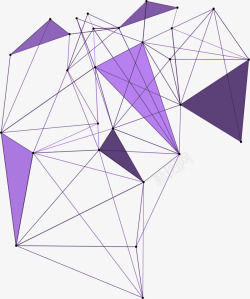 紫色抽象网络结构素材