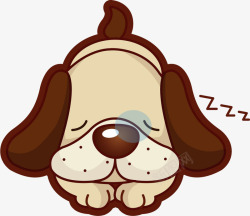 老实睡觉狗小狗可爱小狗卡通可爱狗狗高清图片