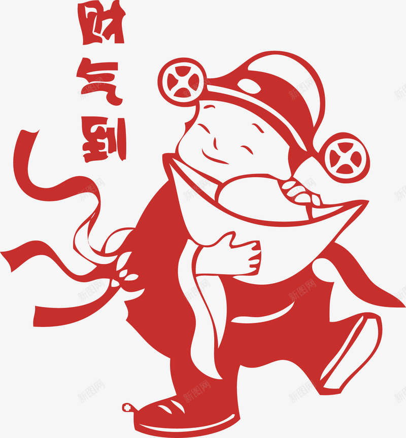 新年财神爷财气到金元宝png免抠素材_新图网 https://ixintu.com 元宝 新年 新年素材财神爷财气到金元宝矢量 财神爷