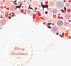 精美铃铛圣诞节精美花纹卡片高清图片