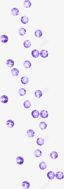紫色扣子漂浮紫色水晶扣子高清图片