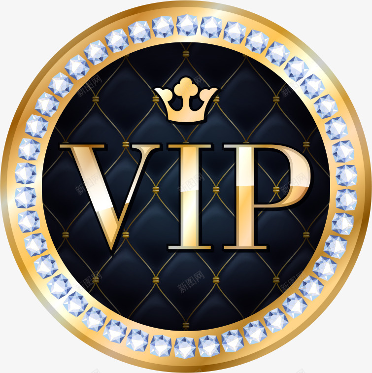 闪光钻石VIPpng免抠素材_新图网 https://ixintu.com 皇冠 钻石 钻石VIP 闪光钻石VIP