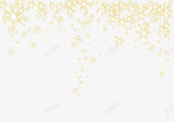 金色星光发光装饰元素png免抠素材_新图网 https://ixintu.com 圣诞元素 圣诞节 新年 星光点点 节日元素 金色