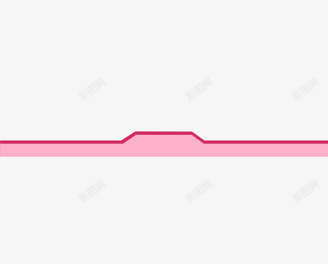 边框psd免抠素材_新图网 https://ixintu.com 描条 横条 粉色