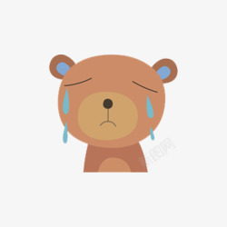 哭泣的小熊手绘哭泣的小熊图高清图片