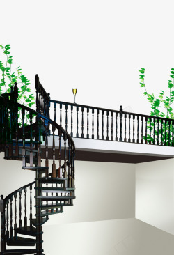 中式别墅实物欧式楼梯旋转楼梯高清图片