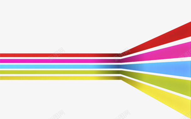 彩色线条组成的流线型标识图标图标