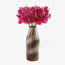 手工古朴粗陶手工粗陶陶瓷花瓶花器客厅玄关高清图片