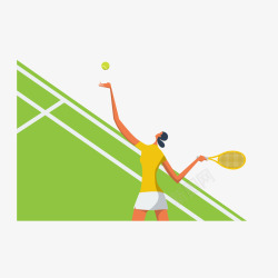 网球发球网球发球装饰案矢量图高清图片