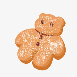 小熊饼干矢量图素材