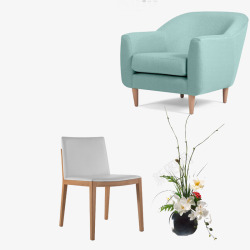 简洁沙发创意手绘家具摆件沙发椅子高清图片