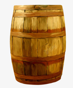 卡通酒桶装酒的木桶高清图片