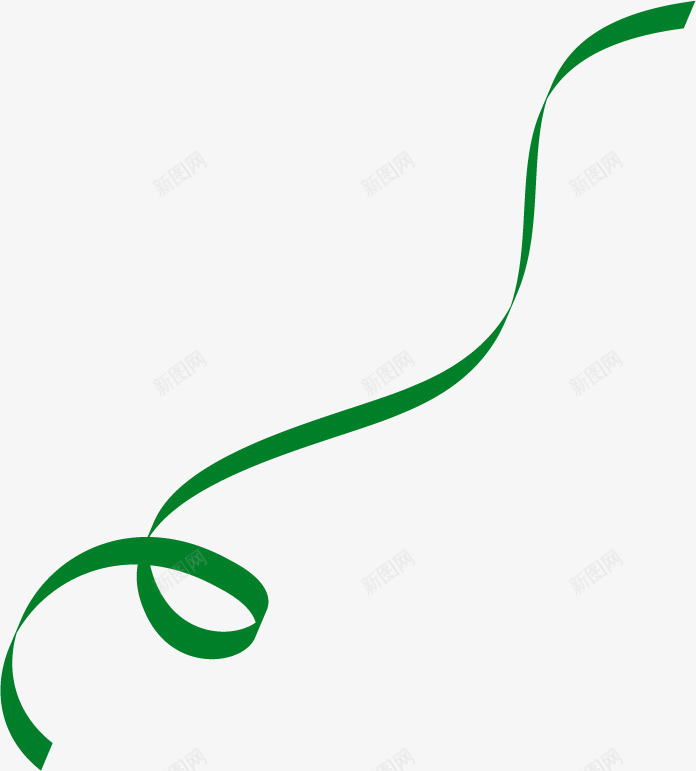 绿色舞动的长丝带双11png免抠素材_新图网 https://ixintu.com 11 丝带 绿色 舞动