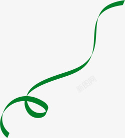 绿色舞动的长丝带双11素材