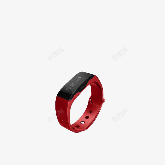 黑与红红色手表时间一个的png免抠素材_新图网 https://ixintu.com 免费素材 抠图 跑步的 运动手环