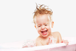 洗澡的小宝宝摄影玩水洗澡的小宝宝高清图片
