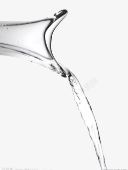 水珠水流素材透明水柱摄影高清图片