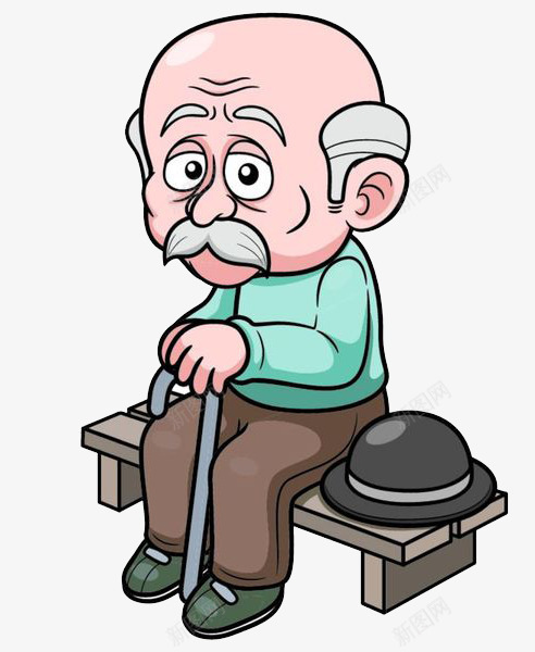 坐在石凳上休息的老人png免抠素材_新图网 https://ixintu.com 休息 休闲 年迈 拄拐杖 散步 溜达 漫步 老人 老人散步 行走 转悠 遛狗 闲走 闲逛